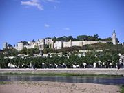 The Château de Chinon in France, location for the film "Lion in Winter."