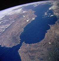 The Strait of Gibraltar as seen from space