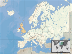 Location of Northern Ireland
