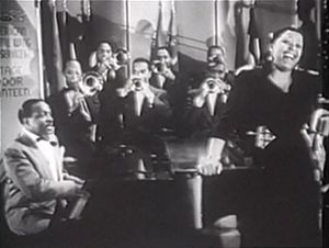 Count Basie on the left, from "Stage Door Canteen" (1943)