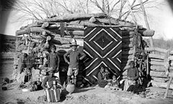 Navajo winter hogan, Utah circa 1880