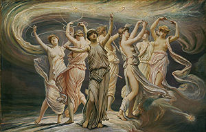 The Pleiades by symbolist painter Elihu Vedder, 1885.