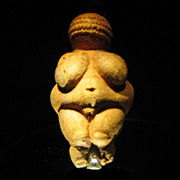 The Venus of Willendorf is a prehistoric depiction.