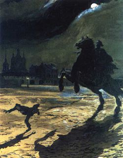 The Russian capital was often pictured by Symbolists as a depressing, nightmarish city.