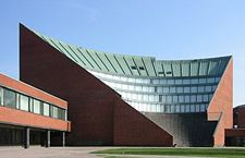 Auditorium of the main building of the Helsinki University of Technology. Designed by Alvar Aalto