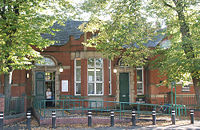 Levenshulme Library a 'Carnegie Library' in a small Manchester, UK suburb, was built in 1904.