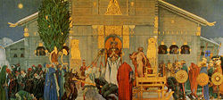 Carl Larsson, Midwinter Sacrifice (1915): the sacrifice of King Domalde at Gamla Uppsala