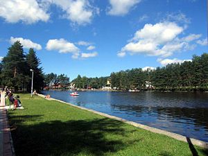 Lake in the centre of Kraljeve Vode, Zlatibor.