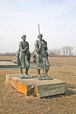 St. Adalbert (Vojtech) and his brother Gaudentius (Radim) monument in Libice (Czech Republic)