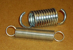 Helical or coil springs designed for tension.