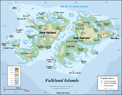 Map of the Falkland Islands