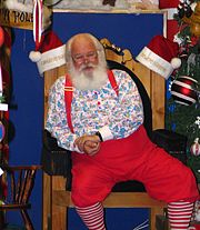 Santa at home in the North Pole