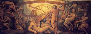 The Castration of Uranus: fresco by Giorgio Vasari and Cristofano Gherardi, c. 1560 (Sala di Cosimo I, Palazzo Vecchio, Florence)