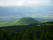Kome Zuka lies in the vast Aso caldera.