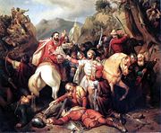 Romantic painting Charles' army wear hussar clothes