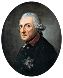 Friedrich II. (the Great), King of Prussia, aged 68, by Anton Graf.