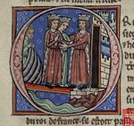 King Richard and Joan greeting King Philip II.