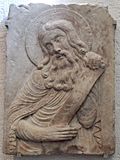 A twelfth century saint holding a phylactery from northern Italy, Louvre