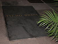 Tycho Brahe's grave in Prague.