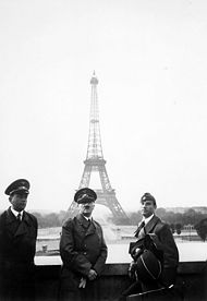 Adolf Hitler in Paris, June 23, 1940.