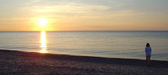 Lake Superior - sunset from Michigan