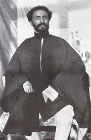 The Last emperor of Ethiopia, Haile Selassie, in 1934, on the eve of the Italian invasion.