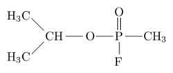 Chemical structure of sarin gas