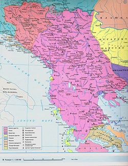 Tsar Dušan's Serbia, circa 1350.