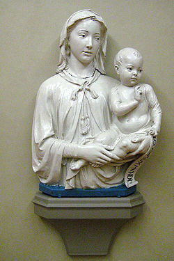 Madonna and Child with Scroll by Lucca della Robbia