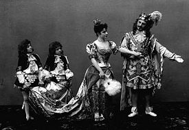 Carlotta Brianza and Paul Gerdt of the Imperial Ballet as Princess Aurora and Prince Desire in the 1890 premiere of the Sleeping Beauty.