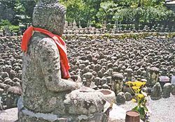 Adashino Nembutsuji in Kyoto, Japan stands on a site where Japanese people once abandoned the bodies of the dead without burial.