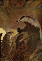Badger, Rat, Mole, and Toad from The Wind in the Willows.