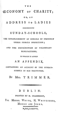 Title page from the first edition of The Œconomy of Charity