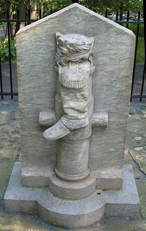 Boot Monument to Benedict Arnold's injured foot at Saratoga National Historical Park