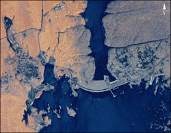Aswan High Dam (NASA satellite photo)