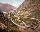 The Georgetown Loop of the Colorado Central Railroad as photographed by William H. Jackson in 1899.