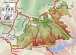 Map of Grand Staircase-Escalante National Monument, courtesy of Bureau of Land Management.