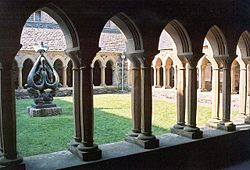 The cloisters of Iona Abbey.