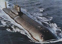 Russian Typhoon-class nuclear ballistic missile submarine