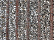 Detail of flint used in a building in Wiltshire, England.