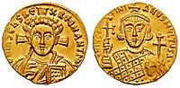 Justinian II (right) and Christ