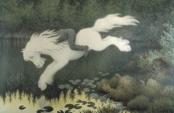 "Boy on white horse" by Theodor Kittelsen.