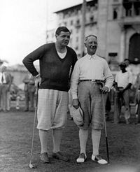 Smith golfing with baseball great Babe Ruth in Coral Gables, Fla. (1930) – State Archive of Florida