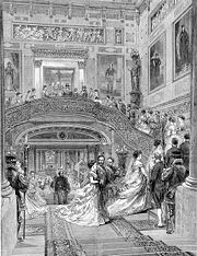 Interior of Buckingham Palace during the Victorian era