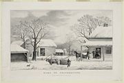 Lithograph, Home To Thanksgiving 1867.