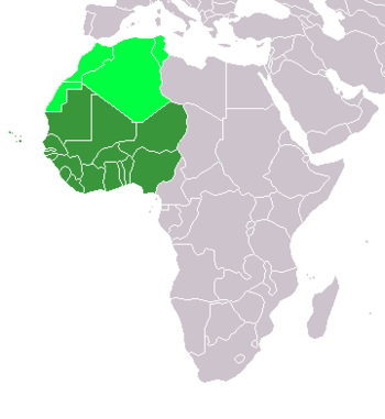 ██ Western Africa (UN subregion) ██ Maghreb