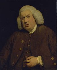 Samuel Johnson circa 1772, painted by Sir Joshua Reynolds.