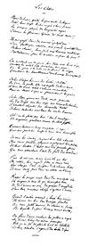 Hand written sheet of «Les Assis»