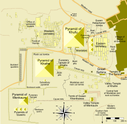 Map of Giza pyramid complex