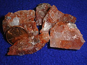 The mineral potash is composed mainly of potassium carbonate, with minor amounts of other potassium salts.